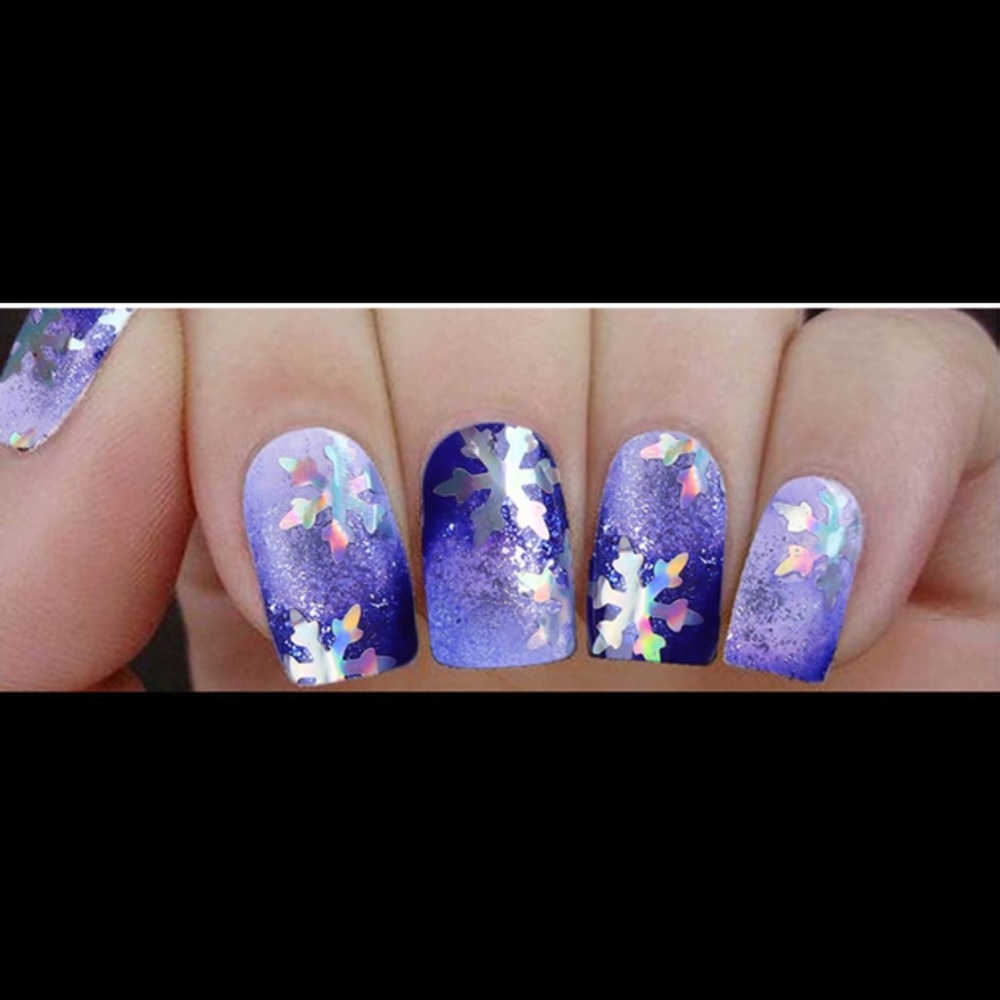 💌BO/GO$6 ❄️Nail 3D Nail Art Snowflakes Sequin Flakes Holographic